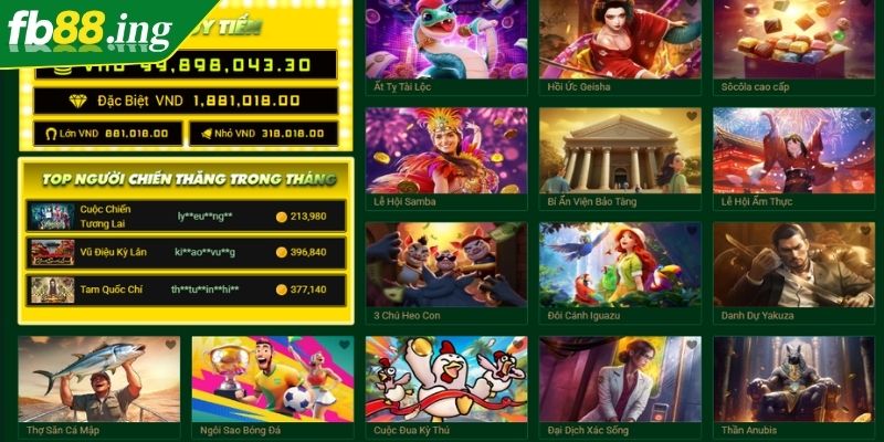 Nổ Hũ PG FB88 Khám Phá Thiên Đường Game Slot Đỉnh Cao 1 Tổng quan về sảnh nổ hũ PG FB88 cho tân binh